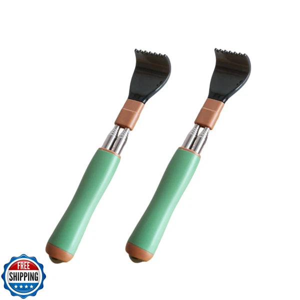 PEXOMEDO Portable Extendable Double-Pole Back Scratcher（8.3-21.3in），Hand Mass