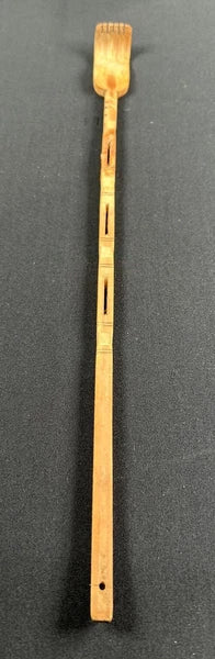 Vintage Carved Wooden Back Scratcher 15" L Repaired