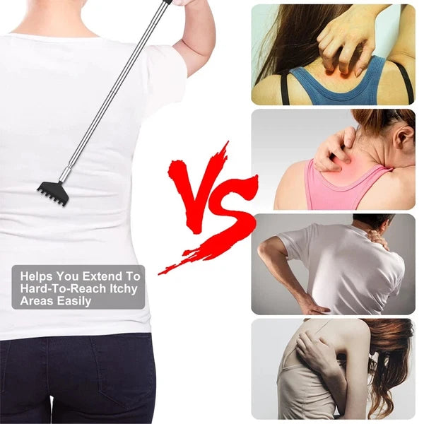 Oversized Back Scratcher Set, 2 Pack Portable Extendable Stainless Steel Tele...