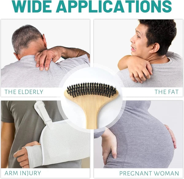 NURENDER Wooden Back Scratcher Oversized Body Scratcher with 22” Curved Long ...