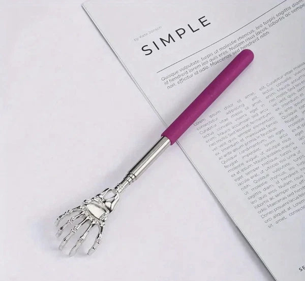 Extendable Back Scratcher Metal Claw Telescoping Backscratcher Massager(Purple)