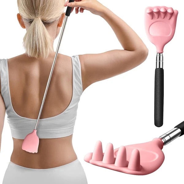 Back Scratcher Extendable Silicone Bear Claw Massager Tool Telescoping Stocki...