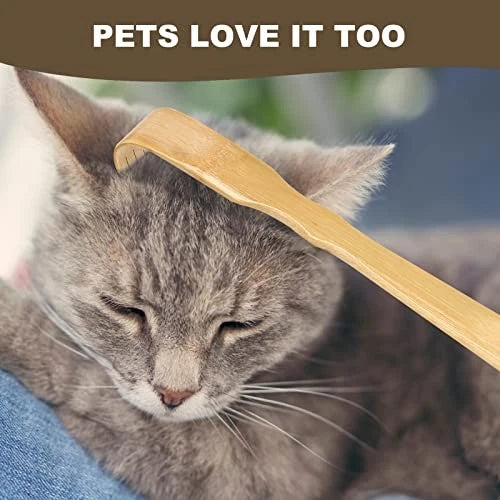 Wooden Bamboo Back Scratcher, 17 Inch Long Handle Back Scratchers for 4 Pack