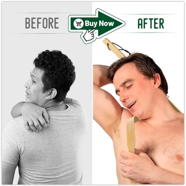 5 Pack Natural Bamboo Back Scratchers Wooden Body Massager for Adult Itch Relief