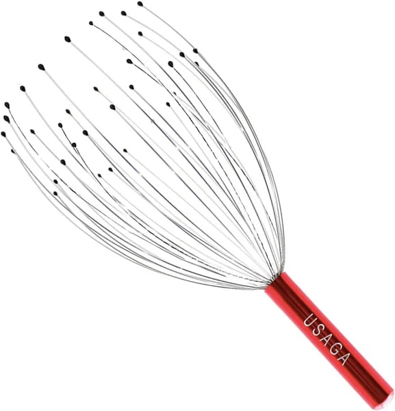 USAGA 36 Fingers Head Massager Scalp Scratcher for Red