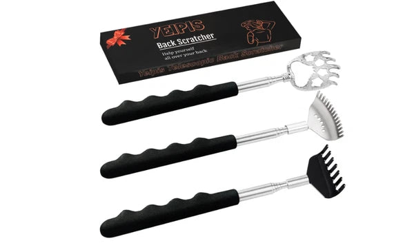 Back Scratcher Massager Telescoping Rubber Handles Portable Different Model 3 Pc