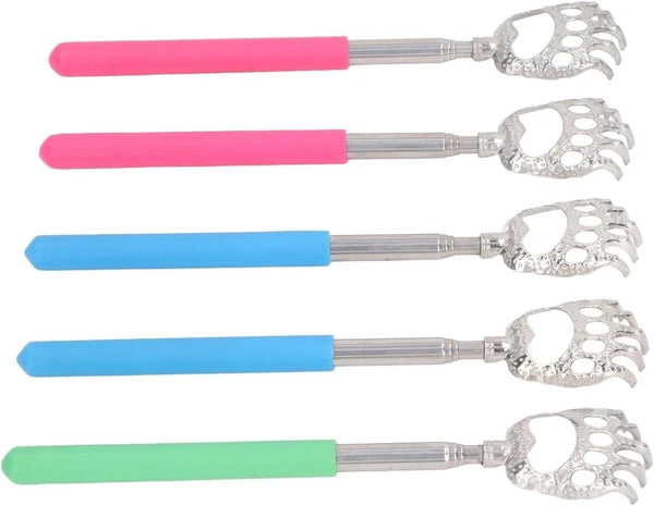 BEAR CLAW METAL BACK SCRATCHER BLACK TELESCOPIC EXTENDABLE MASSAGER UK STOCK