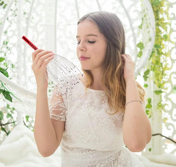 USAGA 36 Fingers Head Massager Scalp Scratcher for Red