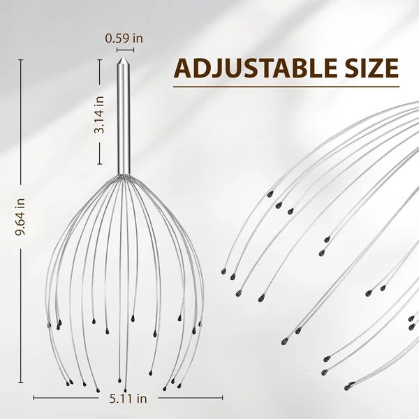 20 Fingers Head Massager Scalp Massager Head Scratcher Extendable Back Scratc...
