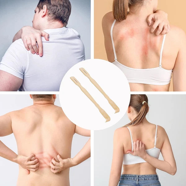 Slick- Bamboo, 16.5”, 2 pcs, Back Scratcher for Men and Women, Wooden, Long