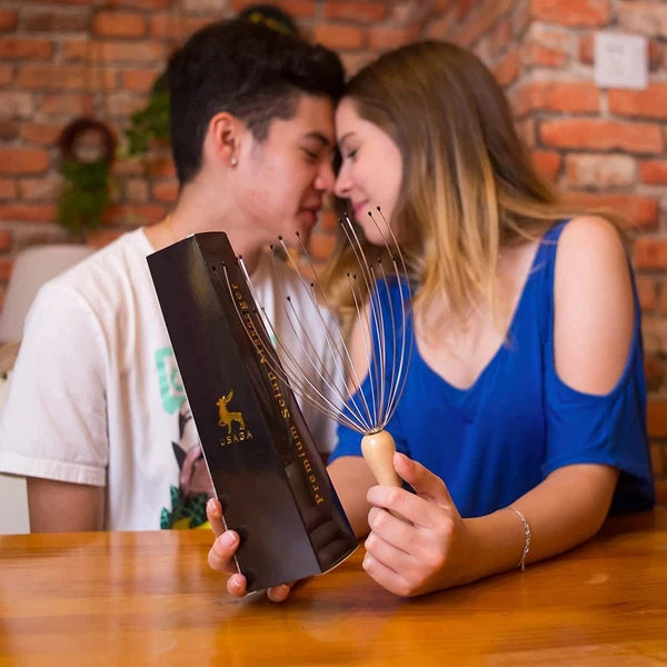 USAGA 20 Fingers Head Massager Scratcher Scalp Body...