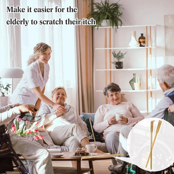 Yinkin 50 Pcs Bamboo Back Scratcher Bulk Traditional Manual Massager...