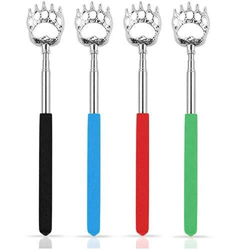 4Pack Extendable Bear Claw Telescoping Back Scratcher Metal Retractable Massager
