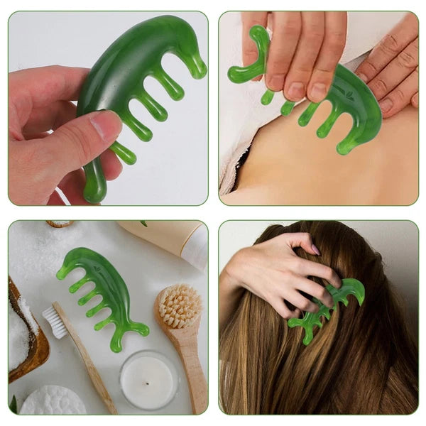 2 Pcs Scalp Massage Comb Head Scratcher Massager Multi Functional