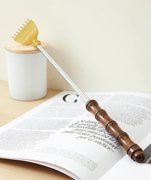 Extendable Premium Back Scratcher for Adults/Men/Women Wooden Handle