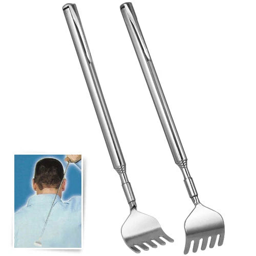 Extendable Pocket Back Scratcher Fork 20” 50cm Telescopic Long Reach Itch Pen