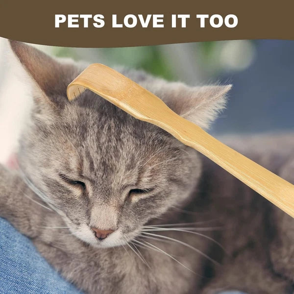 Comfortable 4-Pack Bamboo Back Scratchers - 17 Inch for Hard-to- Itches