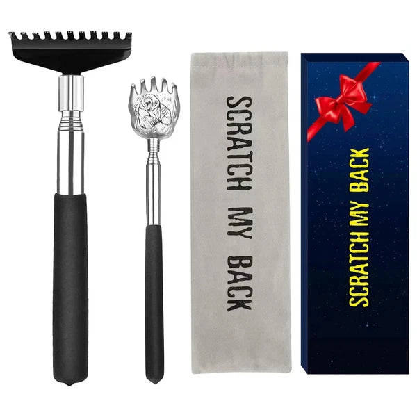 Oversized Back Scratcher Set, 2 Pack Portable Extendable Stainless Steel Tele...
