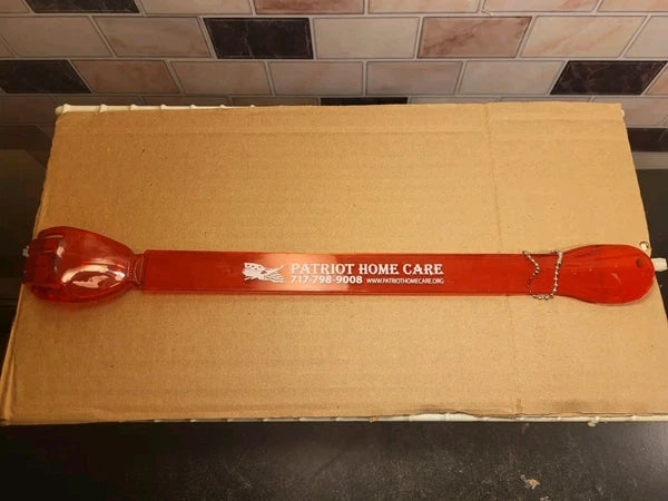 Red Plastic Hand Shape Advertising Back scratcher 15" Patriot Home Care