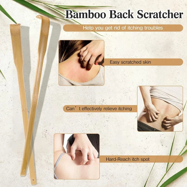 Yinkin 50 Pcs Bamboo Back Scratcher Bulk Traditional Manual Massager...