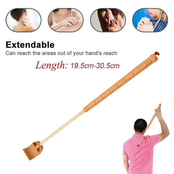 Professional Extendable Back Scratcher Bamboo Telescopic Wooden Tool FAST