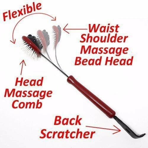 Hand Held Multi Purpose Massage Rod Shoulder Massager Relaxer Back Scratcher