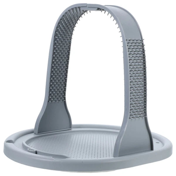 Arched Wool Rubbing Device Cat Self Massager Scratcher Grooming Toy