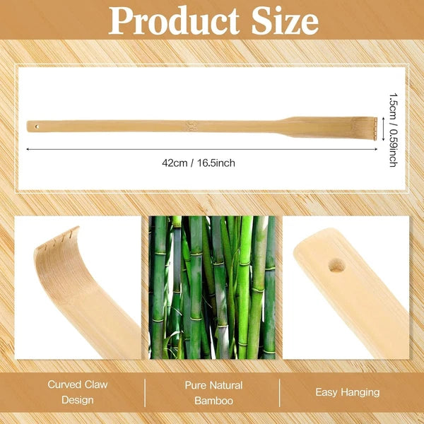 Yinkin 50 Pcs Bamboo Back Scratcher Bulk Traditional Manual Massager...