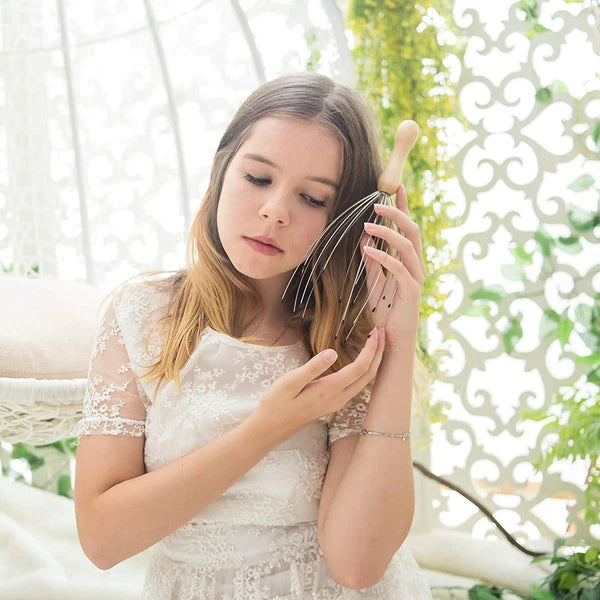 USAGA 20 Fingers Head Massager Head Scratcher Scalp Massager for Head Body Relax