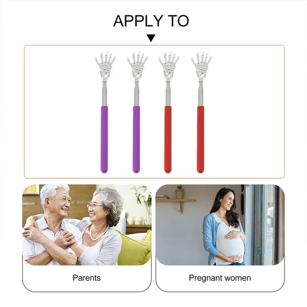 4 Pcs Massage Scratcher Telescoping Back Massager Child Skull Handheld