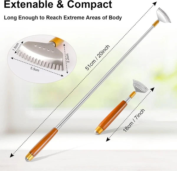 Back Scratchers Telescoping Handheld Massager for Body Face Scalp Feet 2pcs