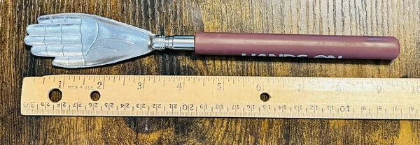 Vintage Hands On Hand Back Scratcher Silver Tone Telescopic 22” L Extended