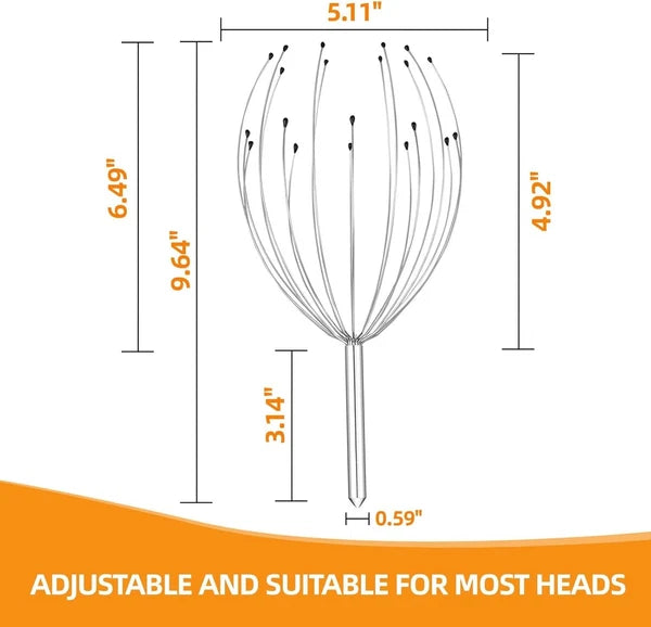 Head Massager Scratcher Tingler with 20 Fingers for Hair Scalp Deep Relaxation